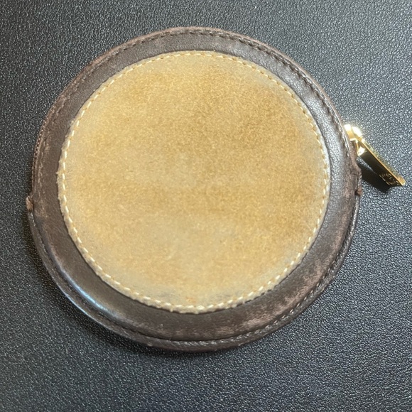 Authentic Loewe suede Leather Brown and Tan Coin Pouch - Picture 2 of 4